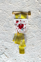 Mavi Topaz Love Broş