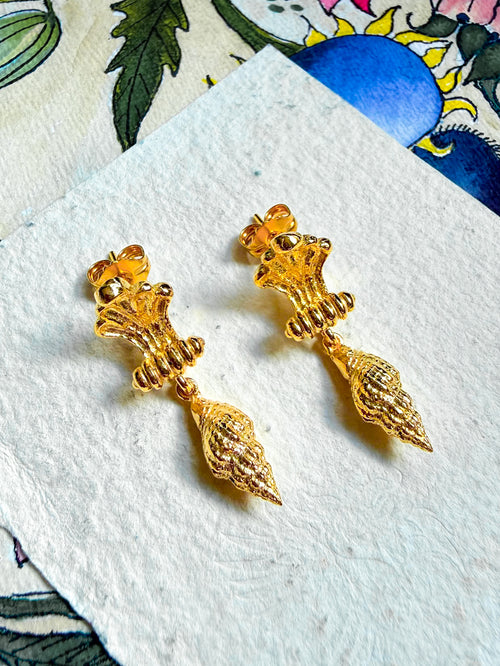 Barok Sea Shell Küpeler
